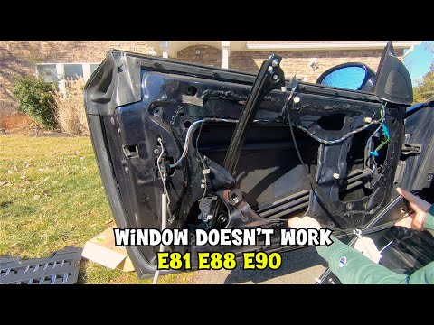 Видео: Замена и установка стеклоподъемника BMW || 2008-2013 1 серия и 3 серия