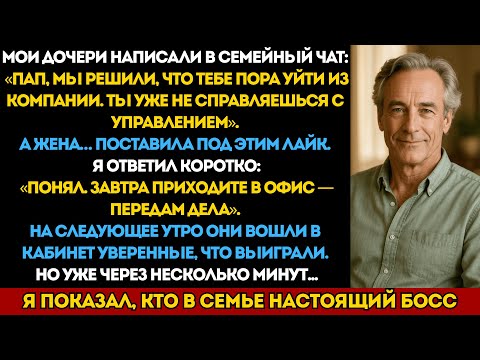 Видео: Жена и дочери решили выкинуть меня из моей же компании. Но вместо пенсии я приготовил им урок