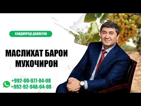 Видео: Маслихат барои мухочирон. Саволу Чавоб бо Саидмурод Давлатов 2022