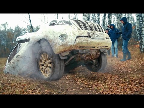 Видео: ПСИХ на ТИГУАН БИЛСЯ до КОНЦА! TOYOTA PRADO 150 против DODGE RAM и SKODA