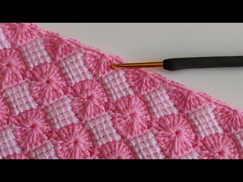 Видео: 👌Схема детского пледа тунисским крючком для начинающих 2022 - как вязать одеяло крючком