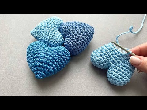 Видео: Мне заказали 100 сердечек 😲 Выпуклое сердечко крючком | Soft Decor New