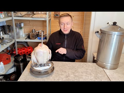Видео: Коптим курицу в коптильне Hanhi 4