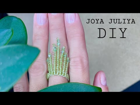 Видео: DIY 🌿 Широкое кольцо из бисера. Seed Beads Ring.