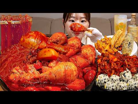 Видео: Sub)Real Mukbang- Острая тушеная курица 🍗 Лапша 🍜 Хайболл 🥂 Жареный рис 🍚 КОРЕЙСКАЯ КУХНЯ ASMR