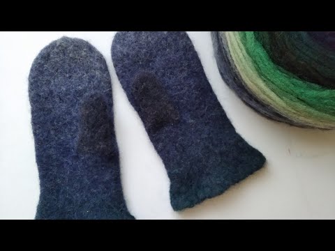 Видео: Сваляла варежку из ровницы/Подробный процесс/Честно без прикрас #вязаниеспицами #knitting #валяние