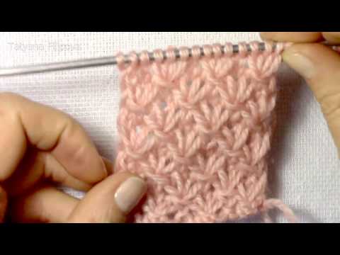 Видео: Узор Звёздочки спицами