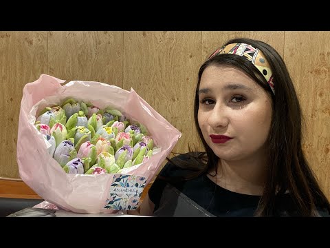 Видео: Мукбанг) Букет из тюльпанов , зефир! У меня Демодекс как вылечить🤔