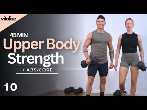 Видео: 45-минутная тренировка верхней части тела с отягощениями | Односторонняя тренировка силы и наращи...