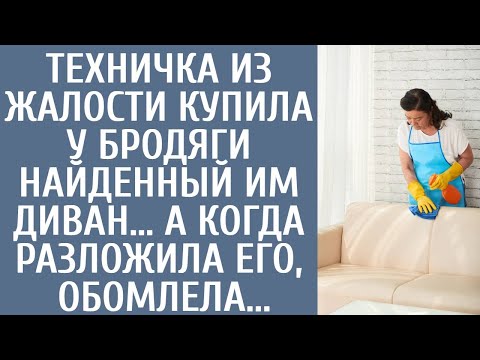 Видео: Техничка из жалости купила у бродяги найденный им диван… А когда разложила его, обомлела…