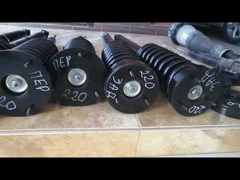 Видео: Стойки на пружинах на мерседес W220 w221 w215 w230