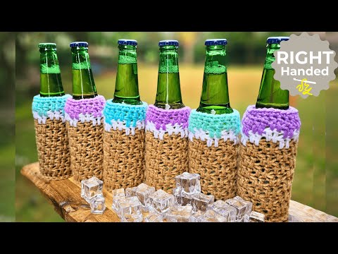 Видео: Как связать крючком милые чехлы для бутылок для вечеринок!