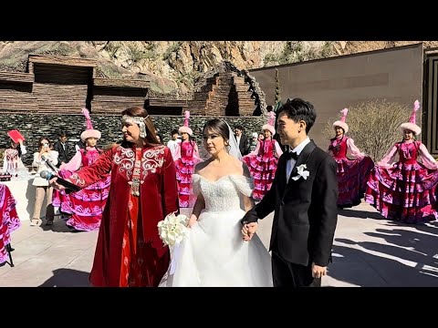 Видео: Юлия Руцкая шикарно вывела молодожёнов прямо среди гор❤️‍🔥 под “Аппак суйуу”