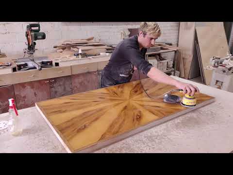 Видео: Стол из фанеры, шпона и эпоксидной смолы (часть 1)
