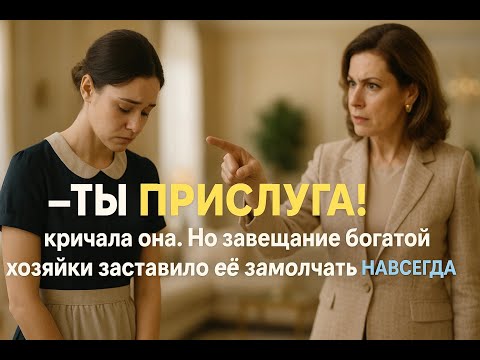 Видео: Меня унижали и называли прислугой, но в день оглашения завещания богатой хозяйки всё изменилось