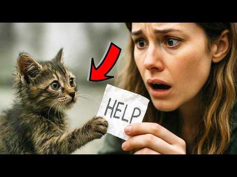 Видео: Бездомный котёнок принёс женщине листок... То, что она там увидела — изменило ДВЕ жизни!