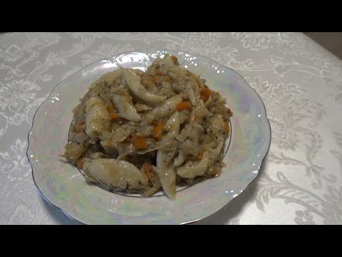 Видео: тушёная капуста с галушками