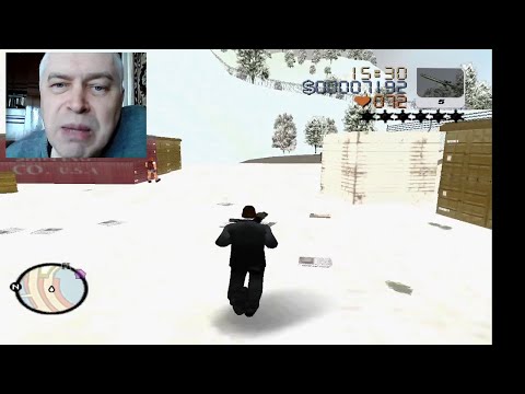 Видео: Летсплей игра ГТА 3, зима - Grand Theft Auto 3 Frosted Winter, человек Геннадий Горин играет в игру