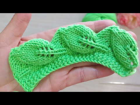 Видео: Кайма листики спицами/ Легко и просто/ Мастеркласс