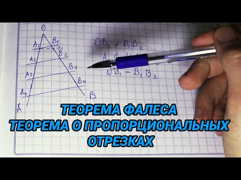 Видео: Теорема фалеса. Теорема о пропорциональных отрезках - геометрия 8 класс