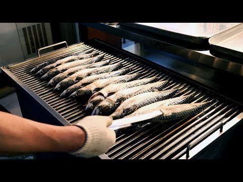 Видео: Различная рыба на гриле и жареное мясо - Корейская еда