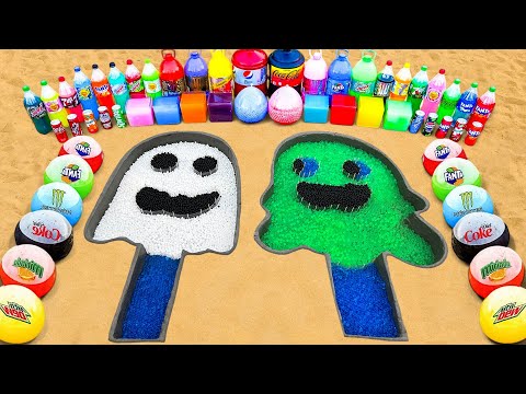 Видео: Как приготовить мороженое-привидение на Хэллоуин с шариками Orbeez, Big Fanta, шариками Mountain ...