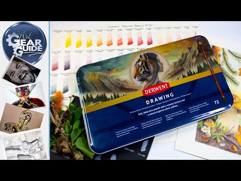 Видео: Обзор набора из 72 карандашей для рисования Derwent и бесплатная раздача набора карандашей для ри...