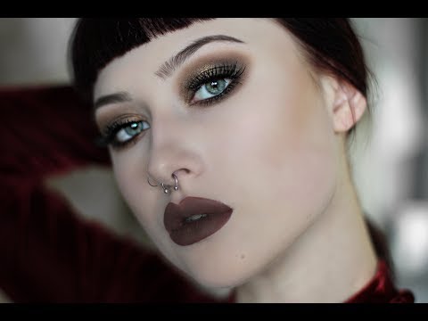 Видео: коричневые смоки//макияж в стиле гранж