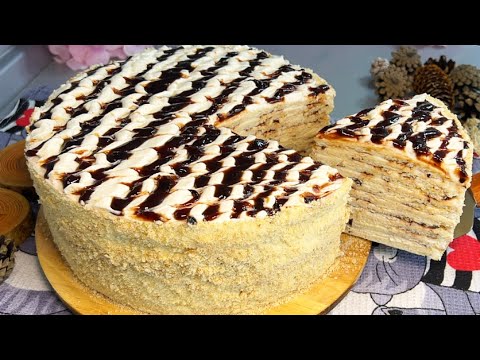 Видео: Много лет готовлю Торт на Кефире без Яиц!Какой Же ВКУСНЫЙ!Нежный домашний торт с Творожным кремом!