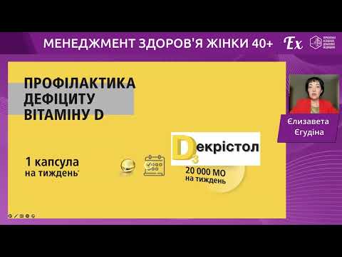 Видео: Єлизавета Єгудіна - Посменопаузальний остеопороз: індивідуальний підхід у лікуванні