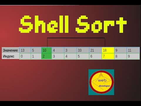 Видео: Сортировка Шелла. Shell sort. JavaScript