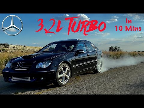 Видео: W203 Mercedes M104 3.2 TURBO сборка за 10 минут (немецкий 2JZ)