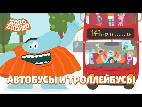 Видео: Считаем автобусы и троллейбусы - Бодо Бородо | мультфильмы для детей 0+