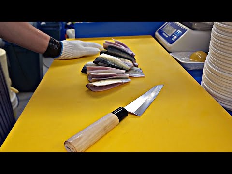 Видео: Сашими, нарезанные костями, которые корейцы с удовольствием едят летом