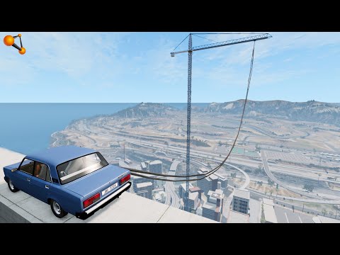 Видео: АТТРАКЦИОН СМЕРТИ! НА КРАНЕ ЧЕРЕЗ ВЕСЬ ГОРОД | BeamNG.drive
