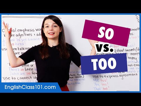 Видео: So vs Too | Учите английский