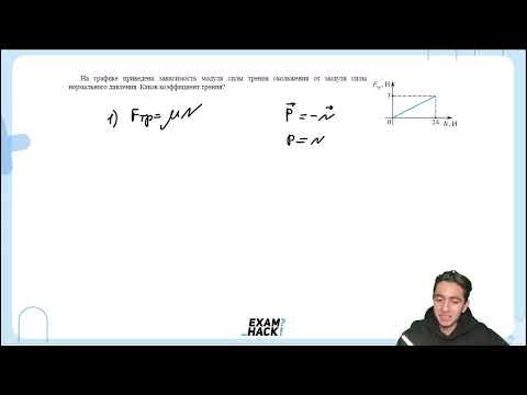Видео: На графике приведена зависимость модуля силы трения скольжения от модуля силы нормального - №22761