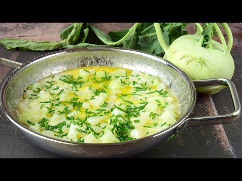 Видео: Вы будете готовить этот вкусный рецепт кольраби снова и снова! здоровые рецепты