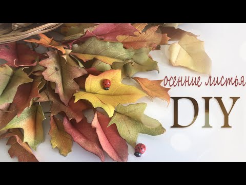 Видео: Осенние листья из фоамирана без молдов и вайнеров | DIY