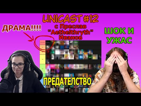 Видео: Unicast #12: Tier List на топ 100 български стриймъри с Aethelthryth