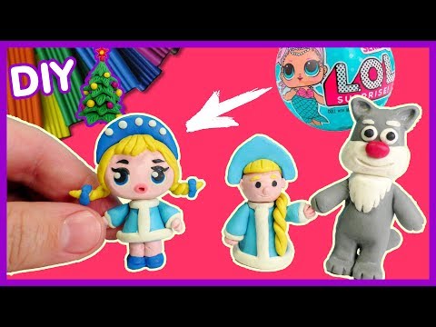 Видео: Лепим СНЕГУРОЧКУ из пластилина 🎄  Видео Лепка