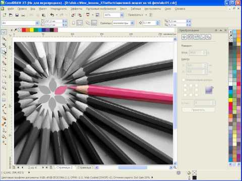 Видео: Уроки CorelDRAW: цвет на черно-белой фотографии