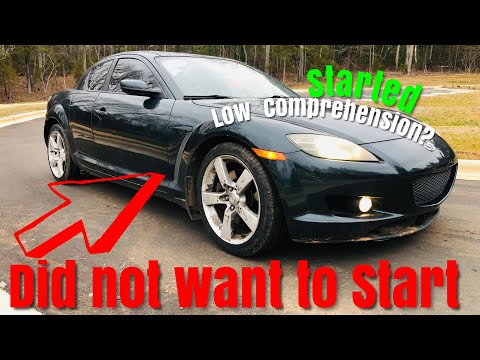 Видео: Mazda RX 8 не заводится. Как завести двигатель Mazda RX 8 с низкой компрессией. Плохие уплотнители?