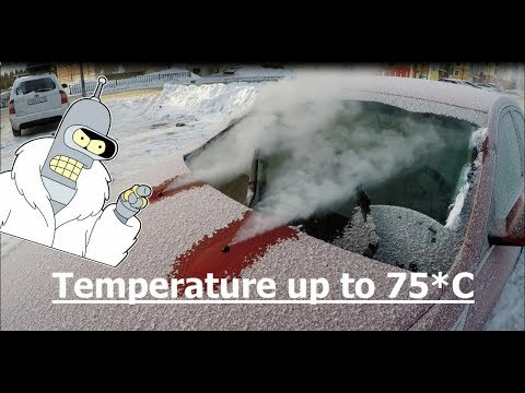 Видео: Cadillac, подогрев жидкости омывателя AlfaTherm AT-37GM, очистка стекла за 30 секунд - часть2!