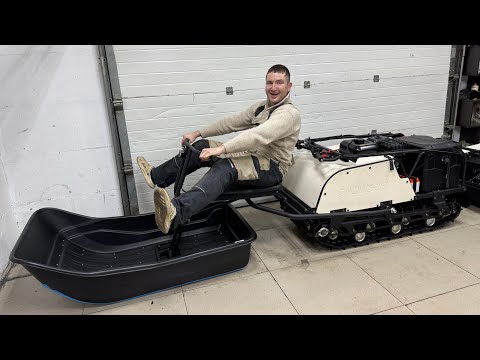 Видео: Модуль толкач на мотобуксировщик Snowdog wide z460r