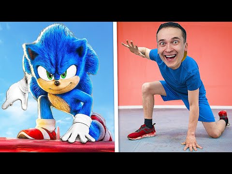 Видео: Повторяем трюки СОНИКА в РЕАЛЬНОЙ ЖИЗНИ *нуб vs про*