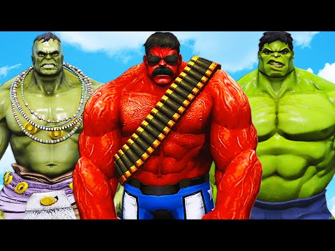 Видео: Красный Халк против Халка против Абсолютного Халка - эпическая битва