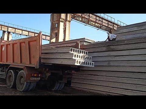 Видео: как не сломать ж/б плиту при перевозке