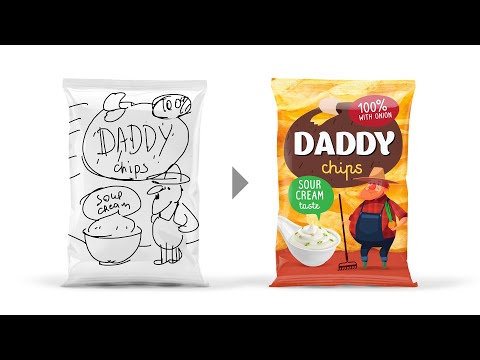 Видео: Разработка дизайна упаковки чипсов