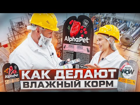 Видео: Экскурсия на завод AlphaPet | Какое мясо в корме | Как делают влажный корм AlphaPet и WoW